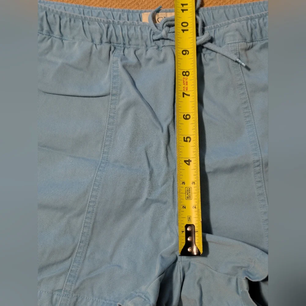 J Crew Blue Tie Waist Cotton Women's Shorts